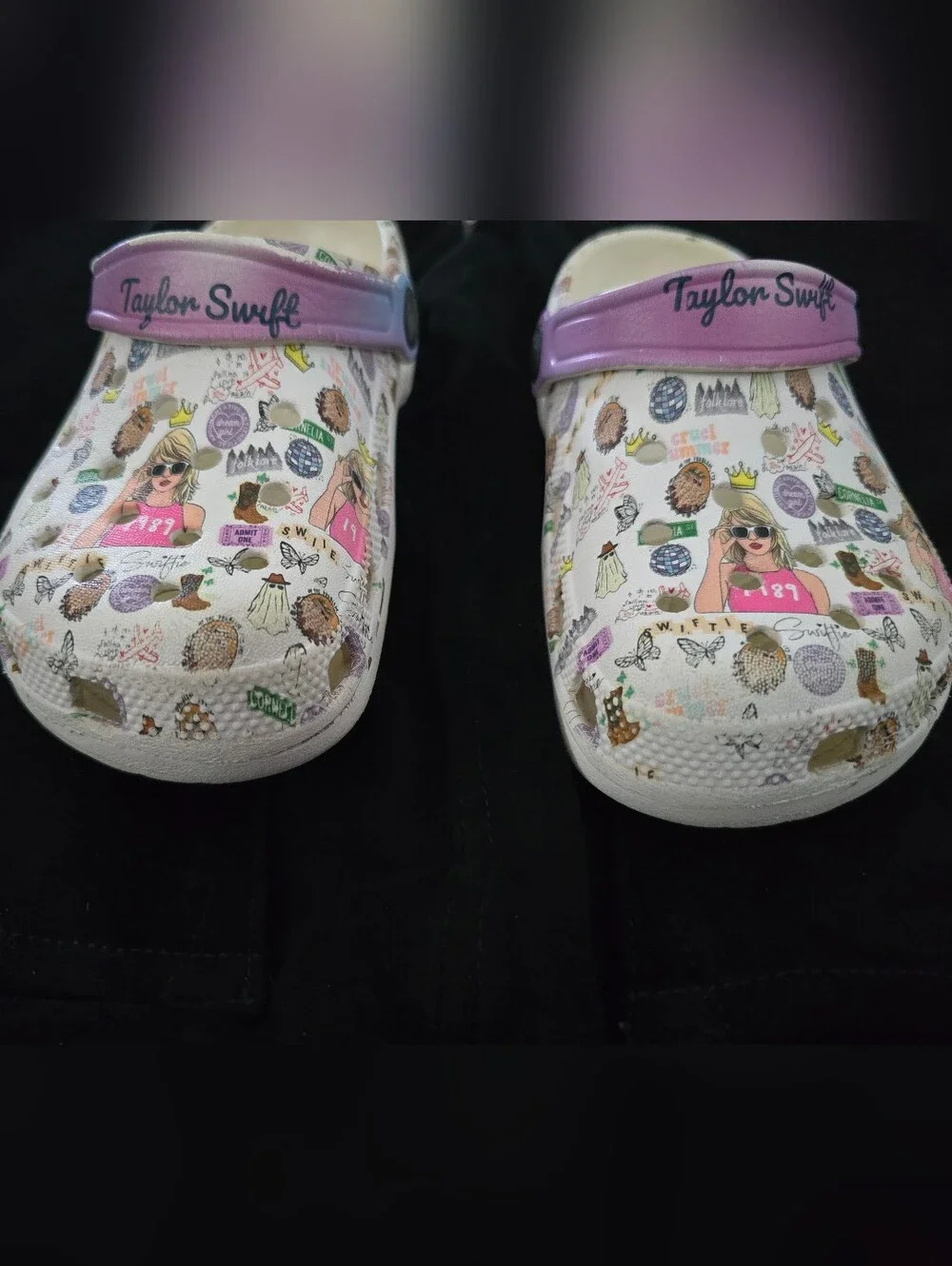 TAYLOR 1989 Cruel Summer White Custom Clog 32 US 13.5/1 Kids - Swifty GUC